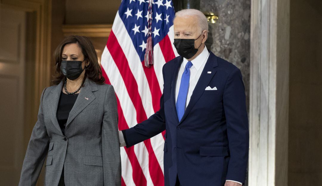 La vicepresidenta Kamala Harris y el mandatario Joe Biden 