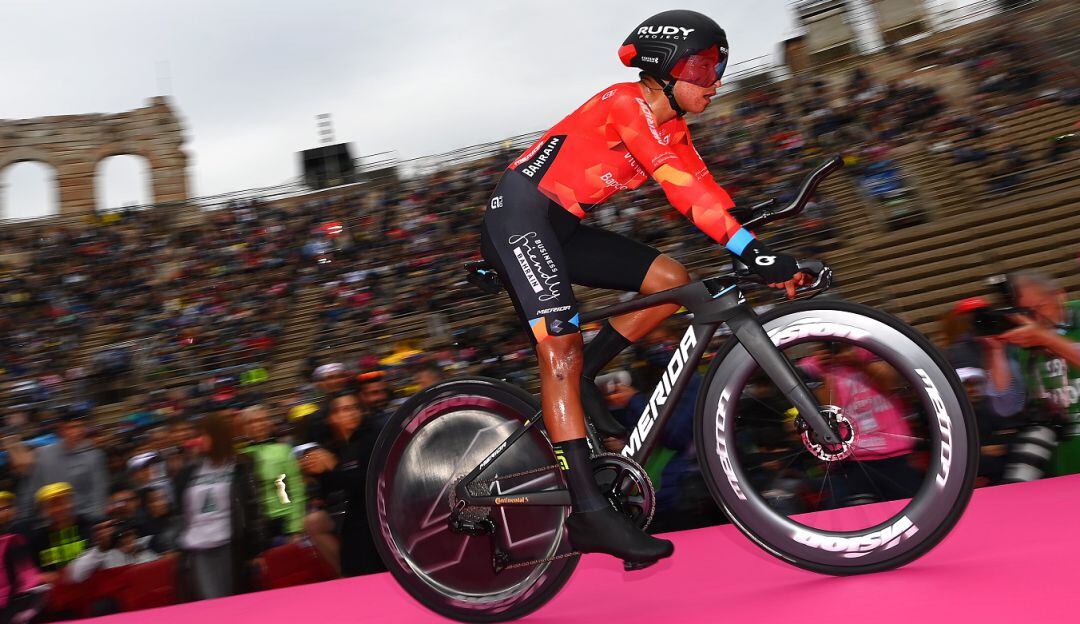 Santiago Buitrago, ciclista colombiano del Bahrain Victorious