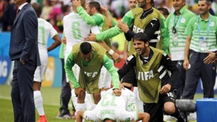 Islam Slimani abre el marcador a favor de Argelia 1-0 sobre Corea