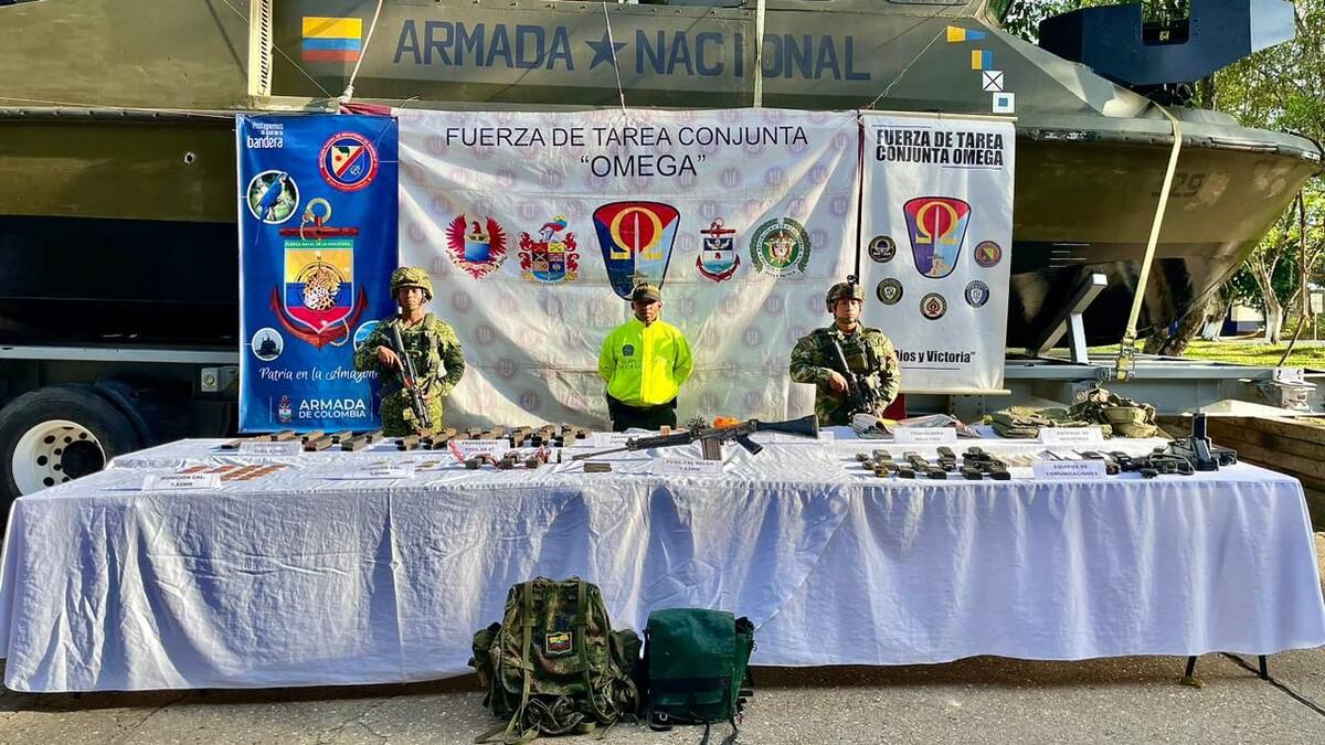 En Puerto Rico Caquetá, Fuerzas Militares incautan abundante material de guerra