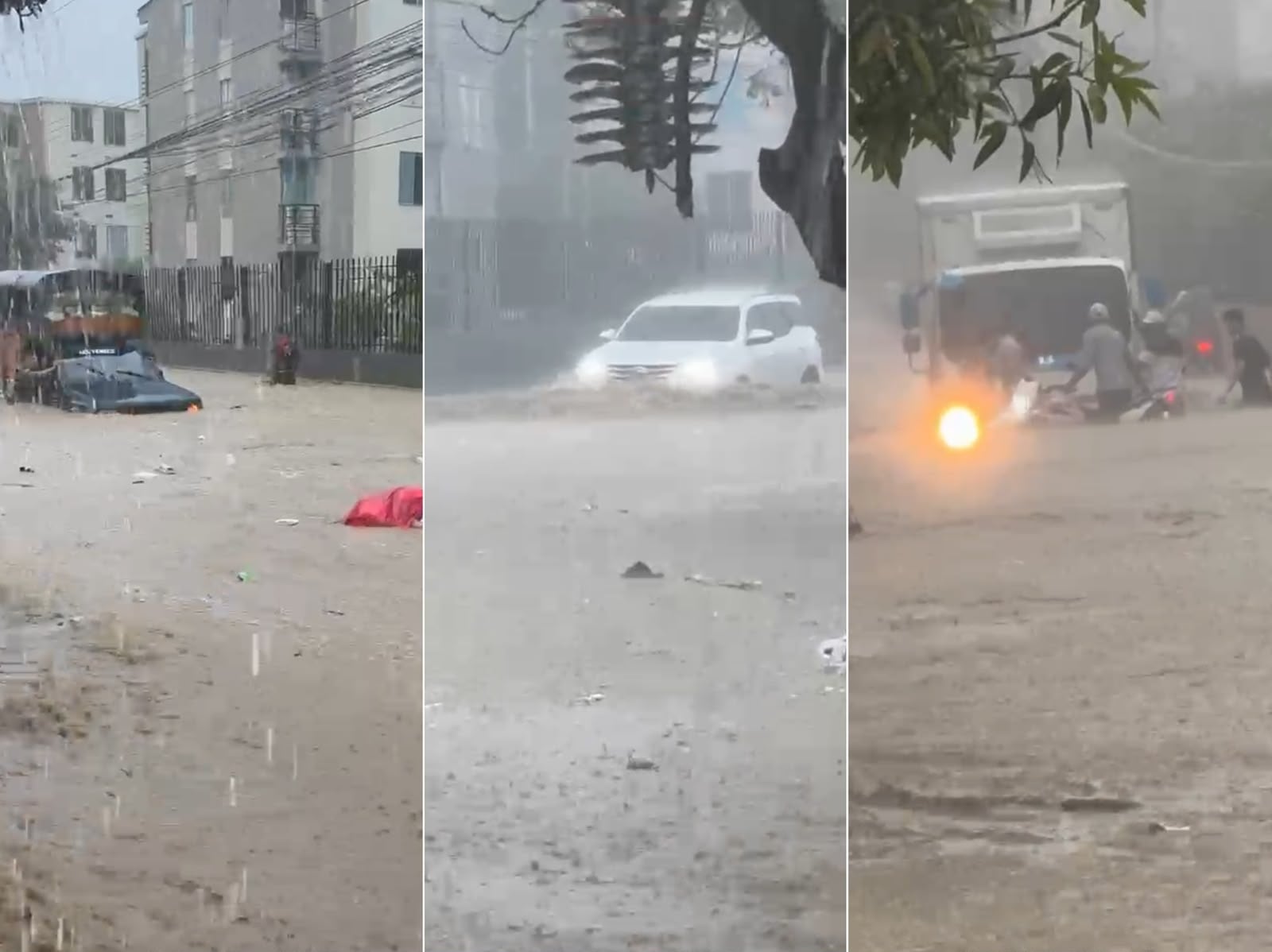Fuertes lluvias en Santa Marta encienden alerta roja por posibles crecientes súbitas e inundaciones. Foto: Captura de Video