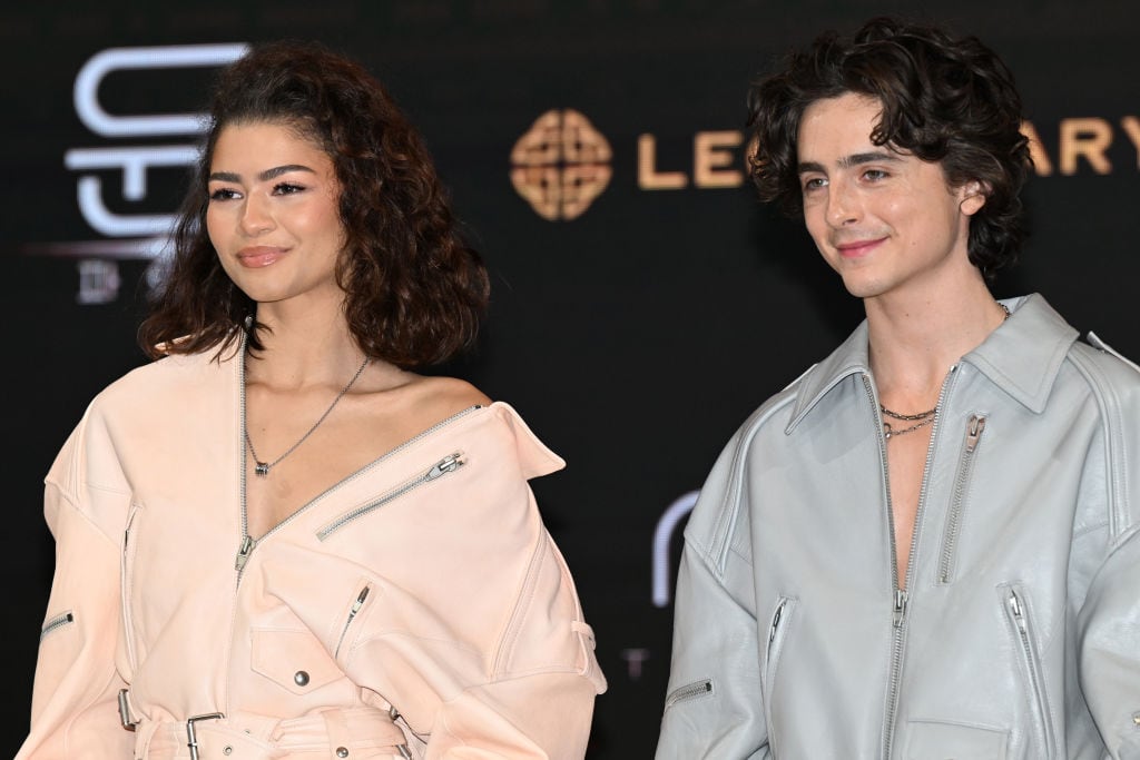 SEOUL, SOUTH KOREA - February 21: Actor Zendaya Coleman and Timothée Chalamet attend The Movie 'Dune: Part Two' press conference at Conrad Hotels in Yeongdeungpo-gu on February 21, 2024 in Seoul, South Korea. (Photo by The Chosunilbo JNS/Imazins via Getty Images)