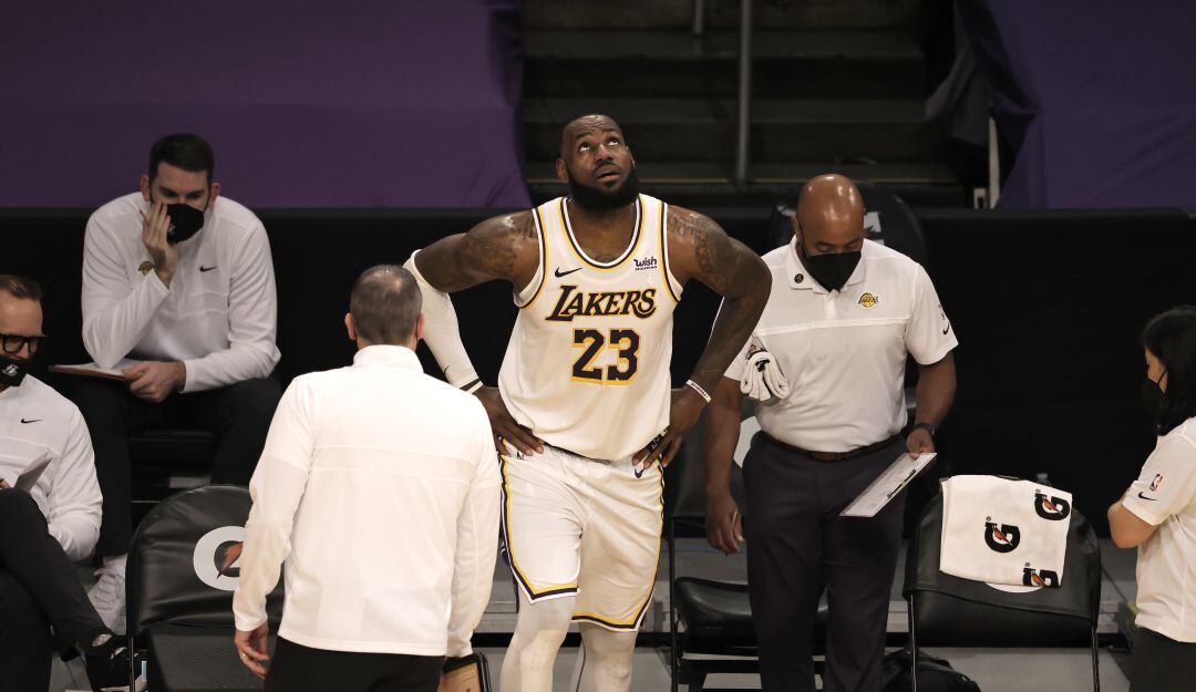 LeBron James en el partido ante Atlanta Hawks 