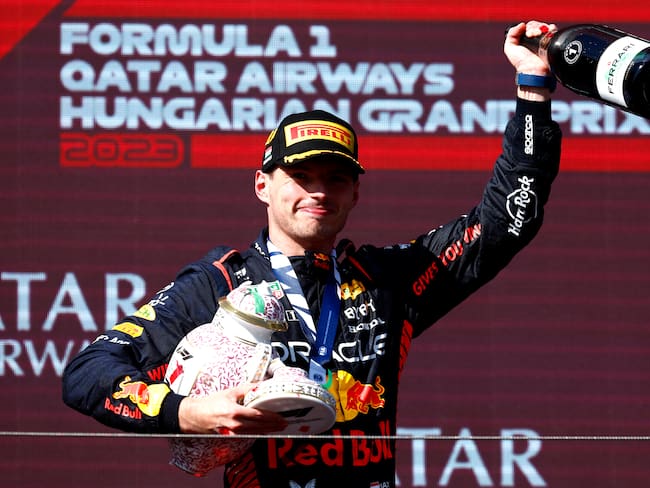 Max Verstappen en el primer lugar del Gran Premio de Hungría 2023 (Photo by Francois Nel/Getty Images)