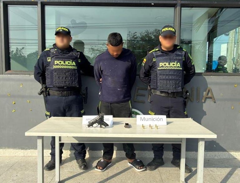 En el barrio Nuevo Paraíso, cayó ‘Martín Elías’ con una pistola y varios cartuchos