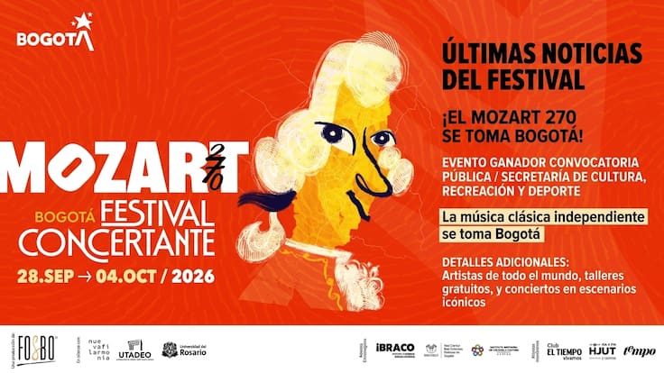 Festival Bogotá Concertante celebra los 270 años de Mozart: fechas y programación