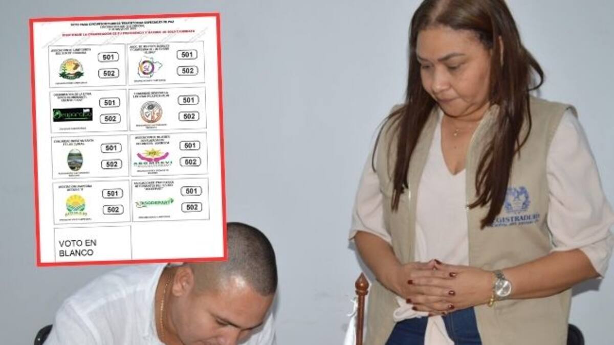 Tarjetón oficial listo para la elección de la curul de paz en el sur de Córdoba en 2026