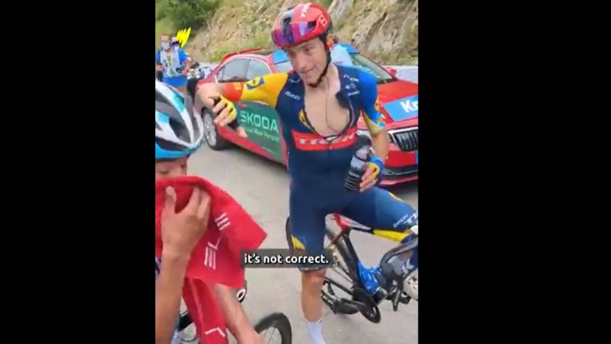 Santiago Buitrago tuvo un fuerte encontronazo con Giulio Ciccone en el Tour de Francia