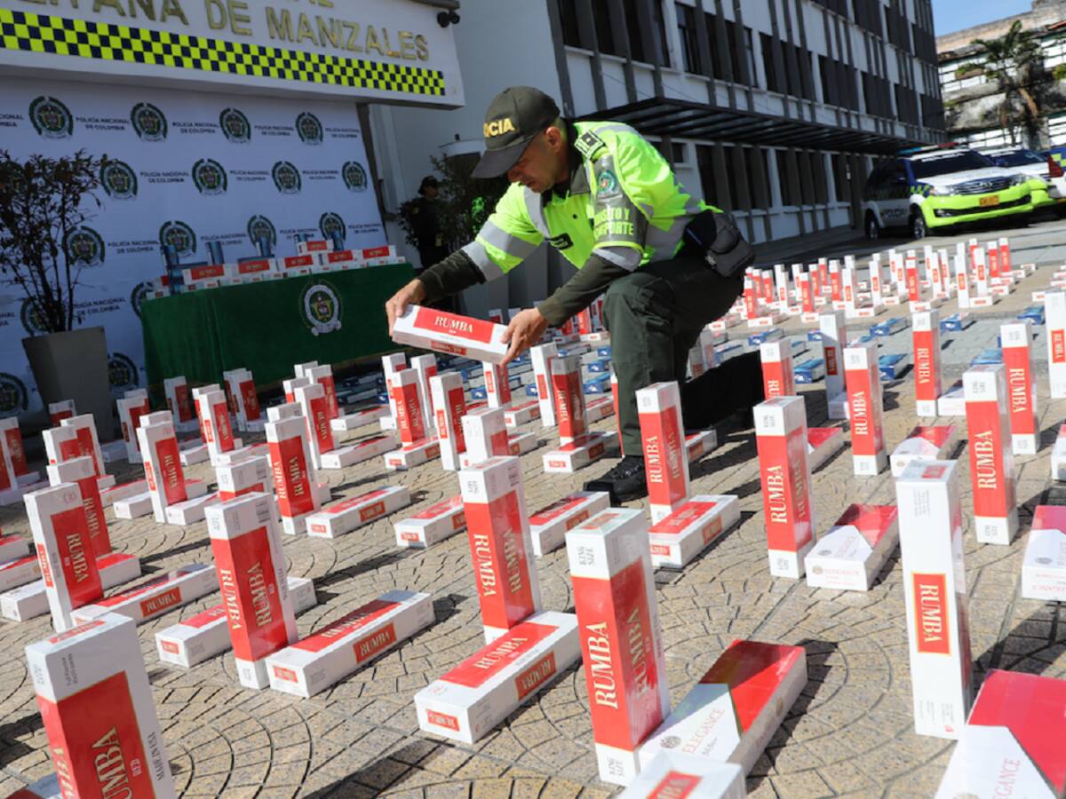 Incautaron más de 4 mil cajetillas de cigarrillos de contrabando en vías de Caldas