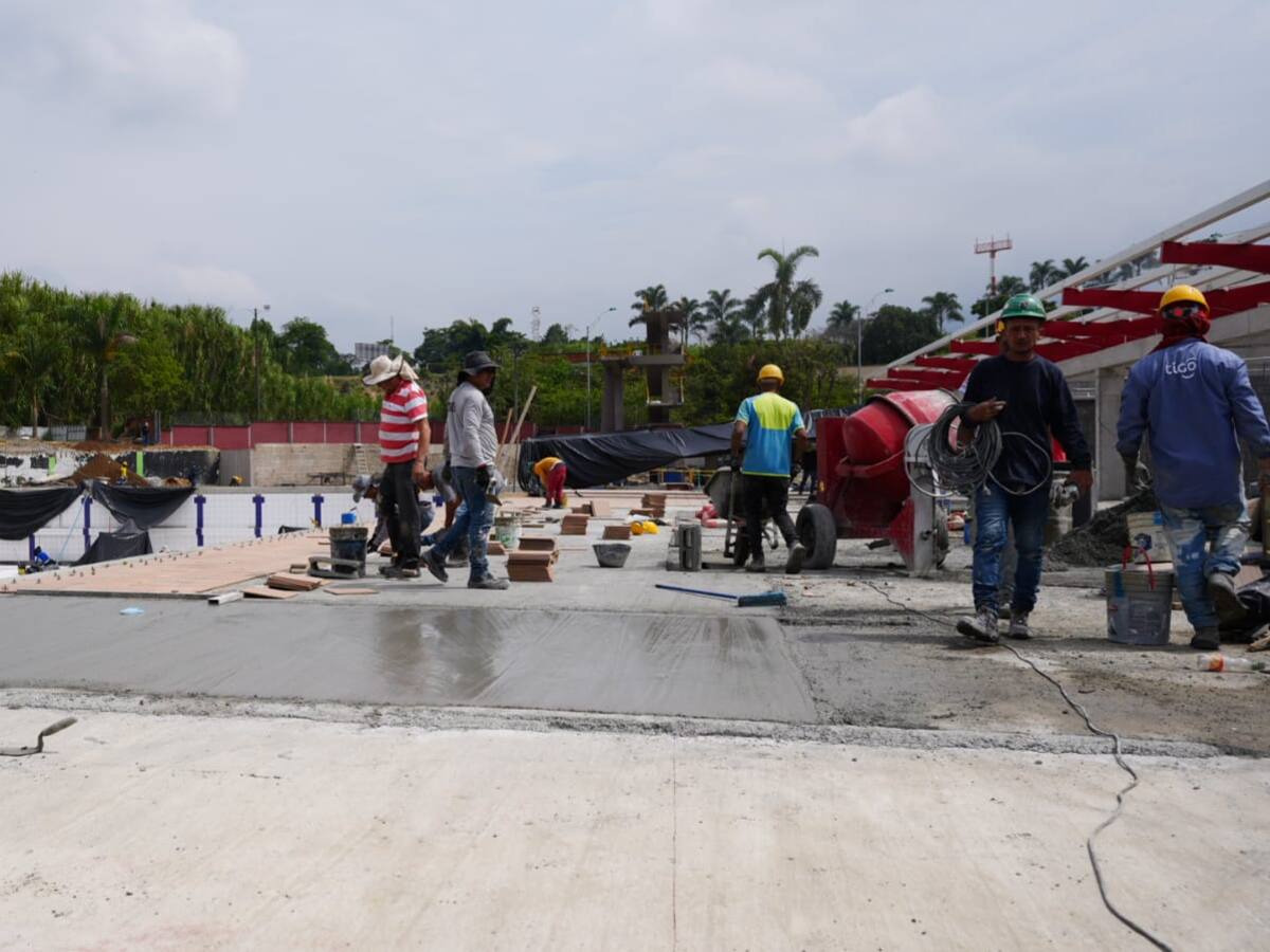 En un 83 % va la ejecución de las obras de las piscinas en la Villa Olímpica de Pereira