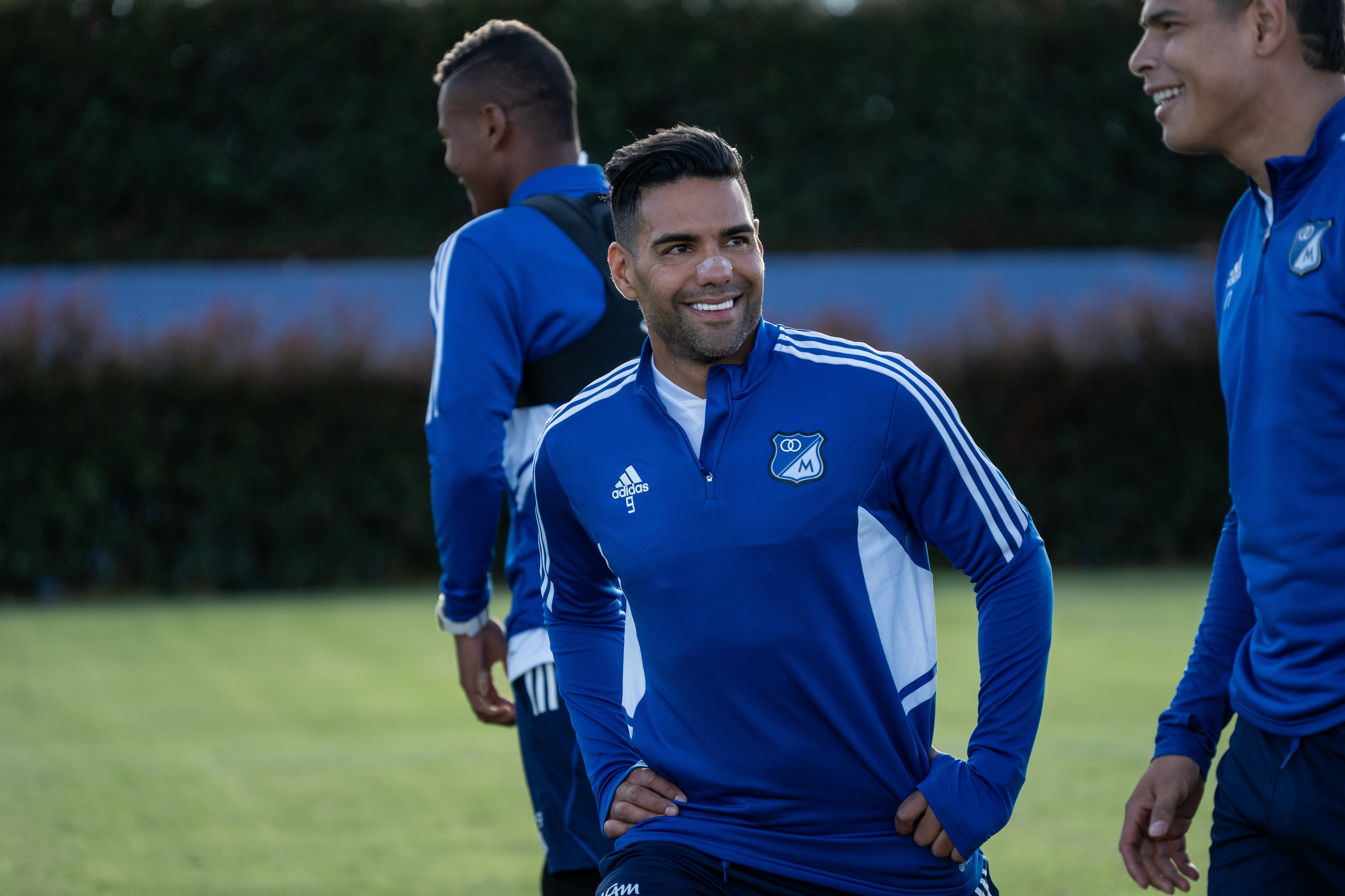 Radamel Falcao García en su primer entrenamiento con Millonarios / @MillosFCoficial