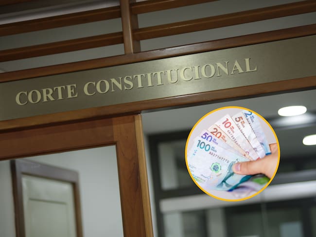 Corte Constitucional y dinero colombiano. Fotos: Colprensa y Getty Images.