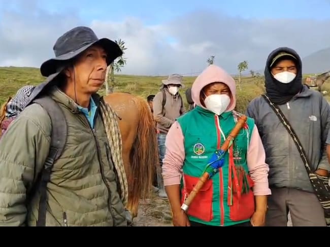 Comunidad indígena denuncia afectaciones para la población cercana al volcán Puracé en Cauca. Foto: suministrada.
