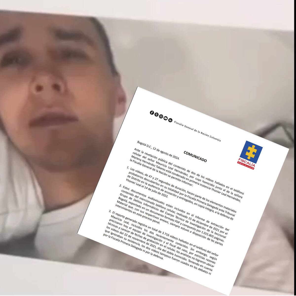 Mauricio Leal: Fiscalía dice que videos estaban en el expediente pero ignoró su existencia