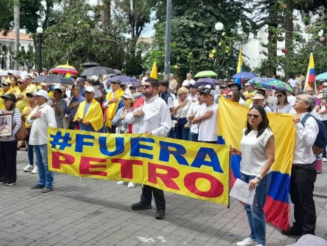 Popayán: centenares de personas marcharon contra el Gobierno Petro