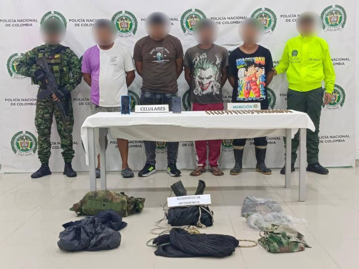 Caen en Córdoba cuatro presuntos miembros del Clan del Golfo por ataques contra la Fuerza Pública