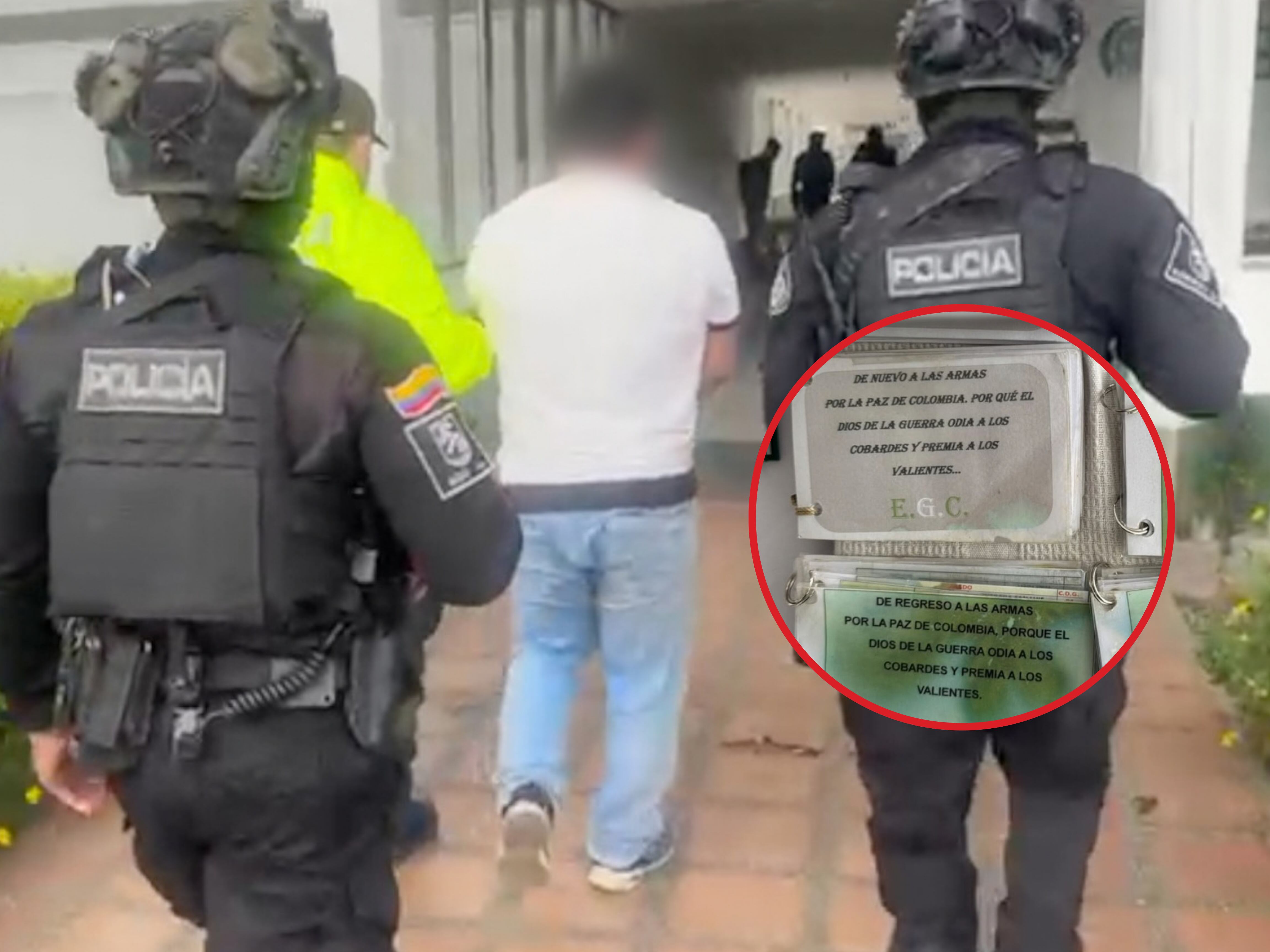 Captura de 'Piloto', líder de extorsiones del Clan del Golfo en Antioquia. Foto: DIJIN.