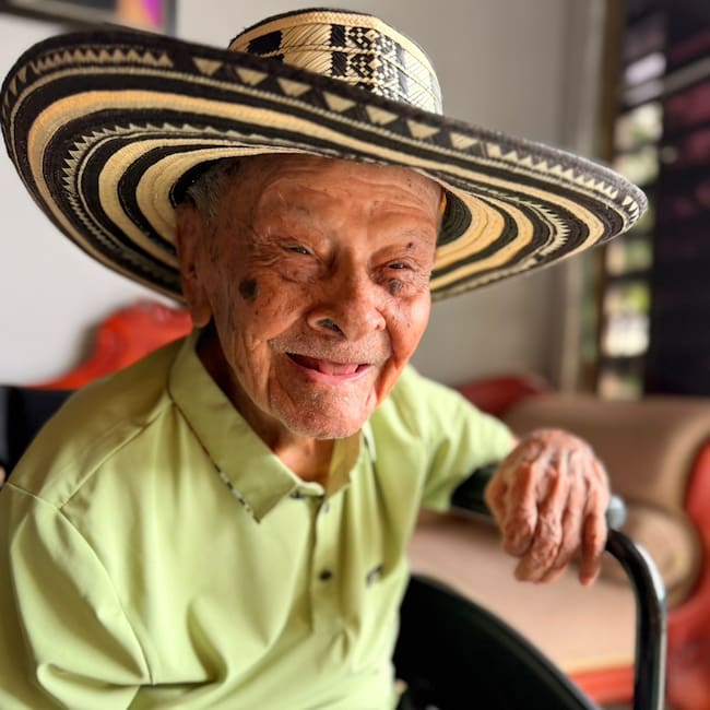 Tiene, siete hijos, 22 nietos, 29 bisnietos y un tataranieto . Foto Jessica Cediel