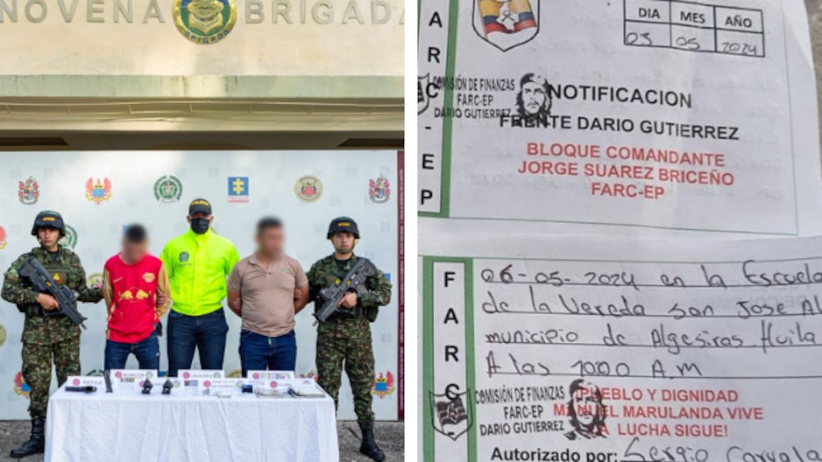 Cayó alias ‘Jhonny Vásquez’, el terror de las extorsiones en Huila y Caquetá
