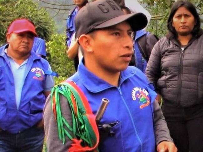 Oveimar Tenorio, coordinador de la Guardia Indígena