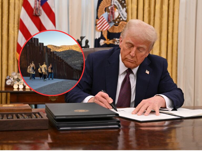 Donald Trump firmando una nueva orden ejecutiva en Estados Unidos (Getty Images)