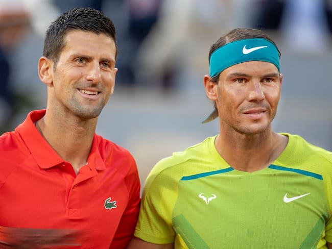Novak Djokovic y Rafael Nadal durante Roland Garros 2022 (Photo by Tim Clayton/Corbis via Getty Images)
