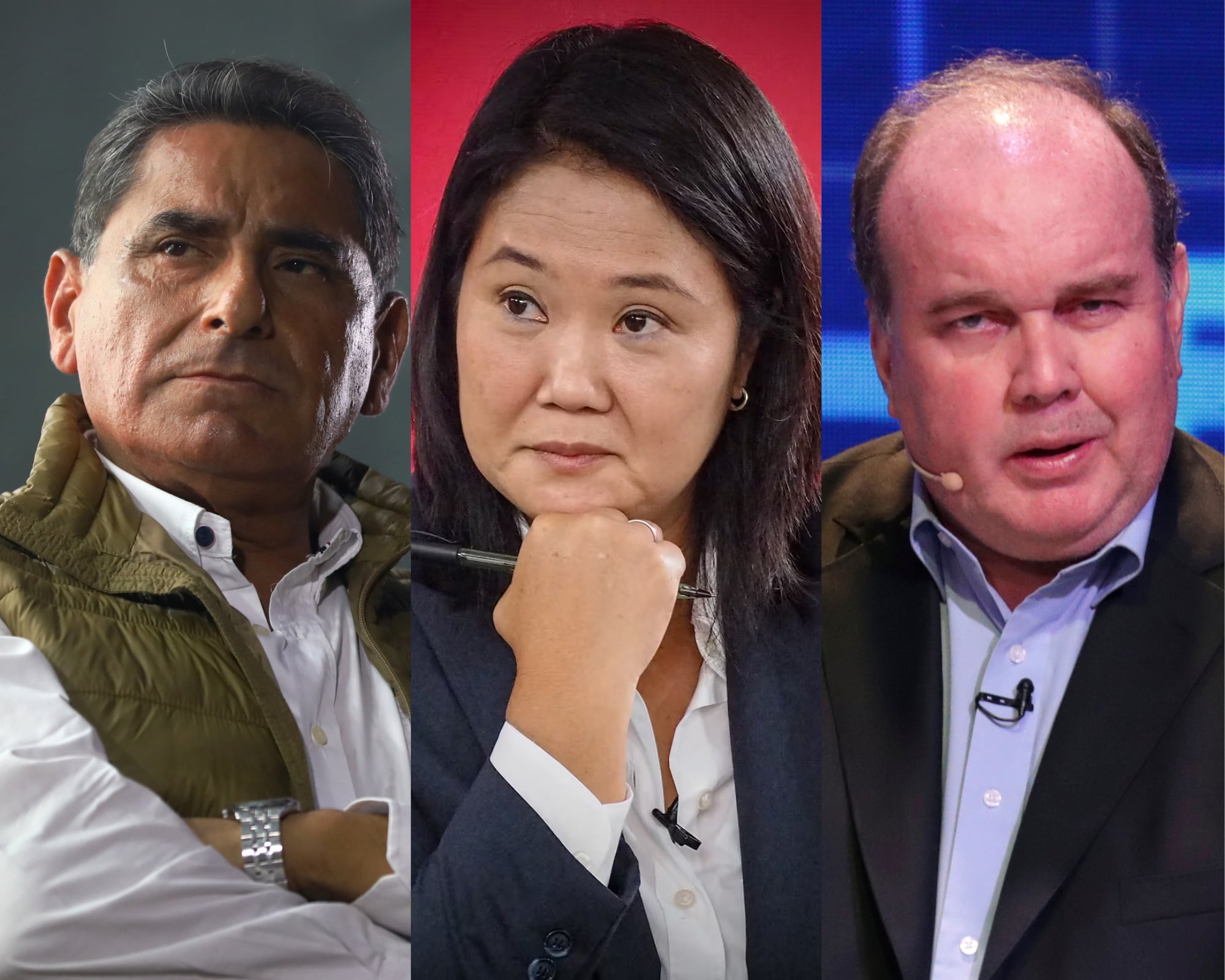 La hija de Fujimori, un comediante y un fan de Trump, son los candidatos que suman más respaldo en las encuestas para ganar la presidencia.
(Foto: Getty / Caracol Radio)