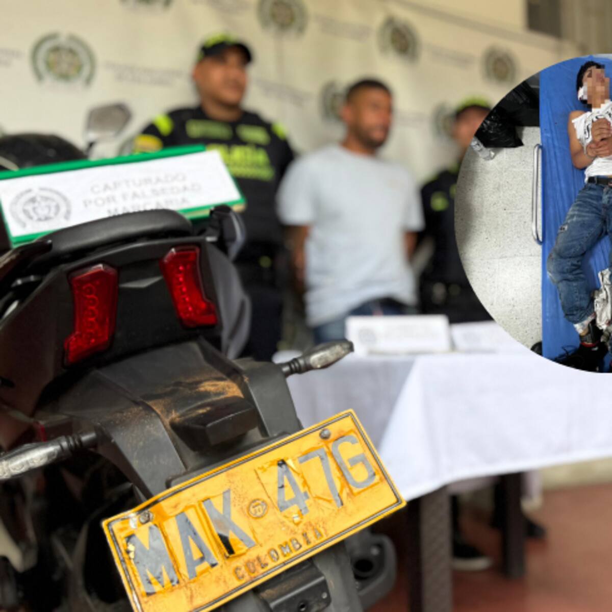 Dos hombres con detención domiciliaria robaron en una moto con placas alteradas y los capturaron