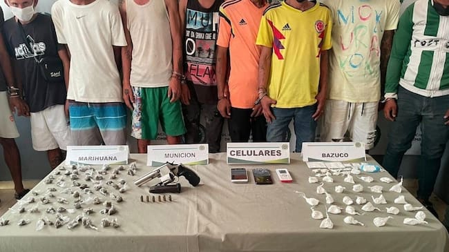 Capturados con estupefacientes. // Policía de Bolívar