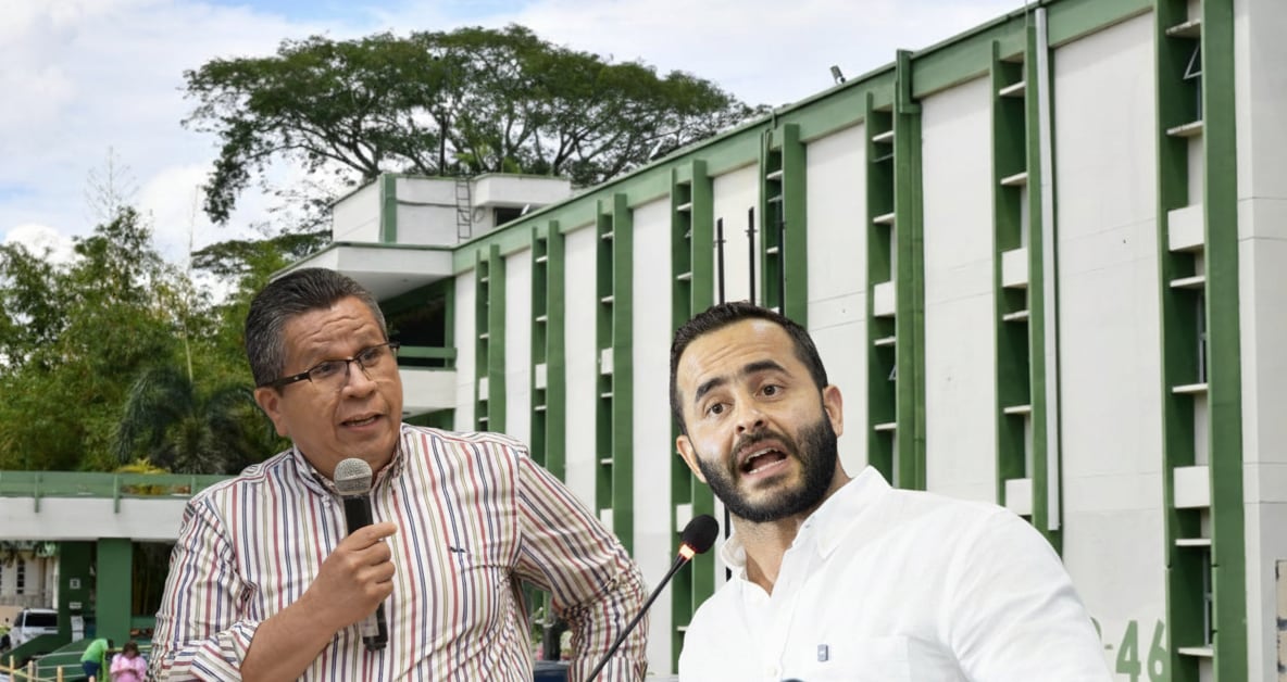 El rector de la Universidad de Córdoba, Jairo Torres, y el gobernador de Córdoba, Erasmo Zuleta.