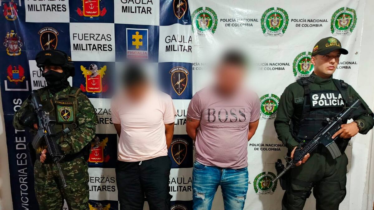 Cuando extorsionaban a comerciantes del Huila, fueron capturados dos delincuentes