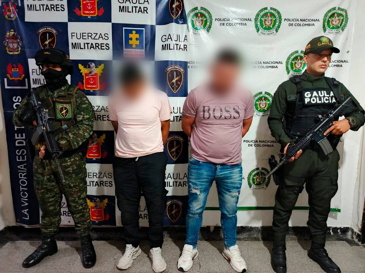 Cuando extorsionaban a comerciantes del Huila, fueron capturados dos delincuentes