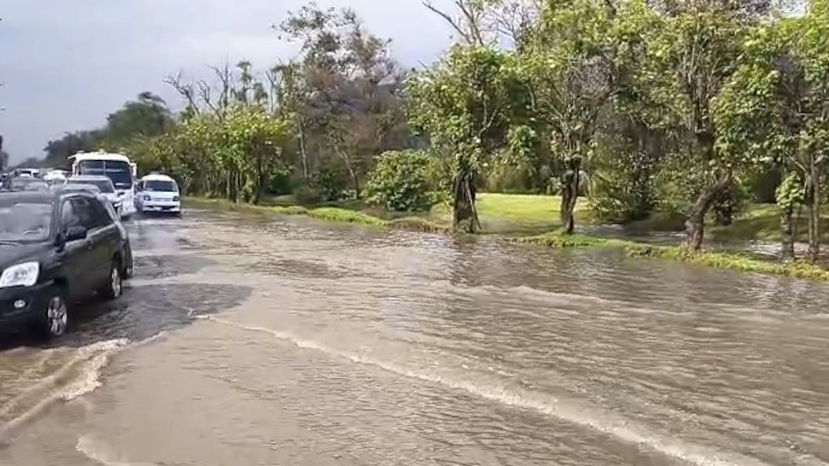 Trancón en la Autopista Norte por inundaciones: conozca el estado de las vías y la movilidad
