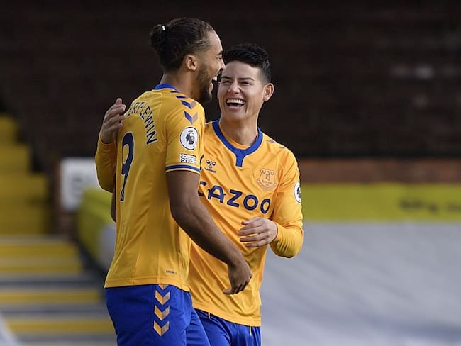 Destacada actuación de James Rodríguez en triunfo del Everton ante Fulham