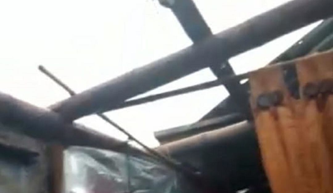 Vendaval en zona rural de Palestina