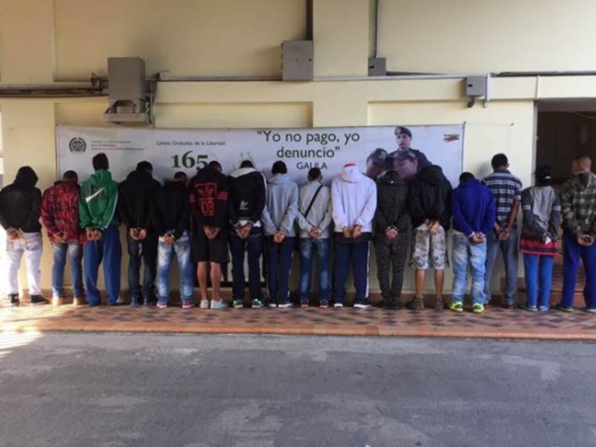 Operativo policial en Itagüí deja 21 capturados del combo San Gabriel