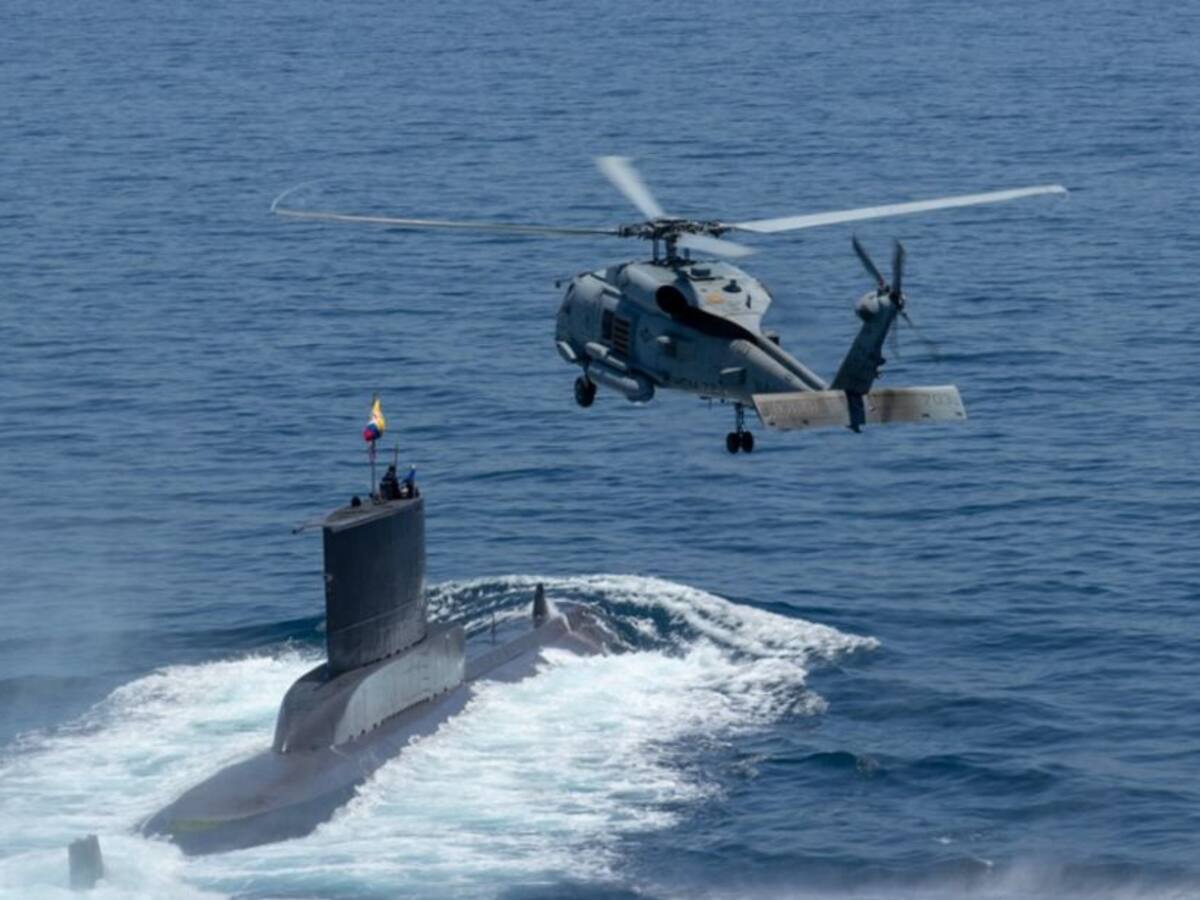 Operación internacional con submarino de la armada colombiana