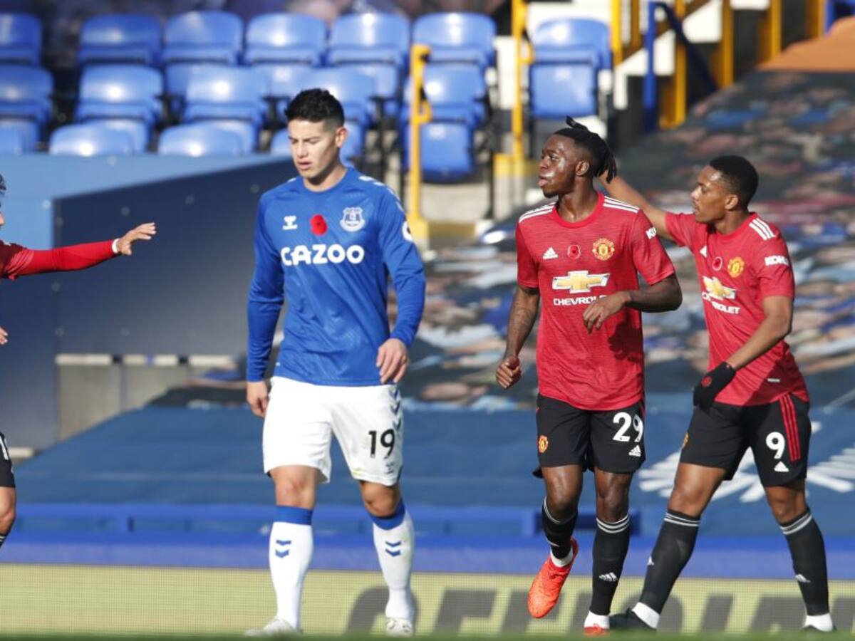 Con James Rodríguez, Everton perdió 1-3 contra Manchester United