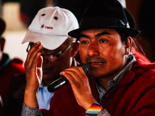 El dirigente de los indígenas de Ecuador, Leonidas Iza. Foto: Getty