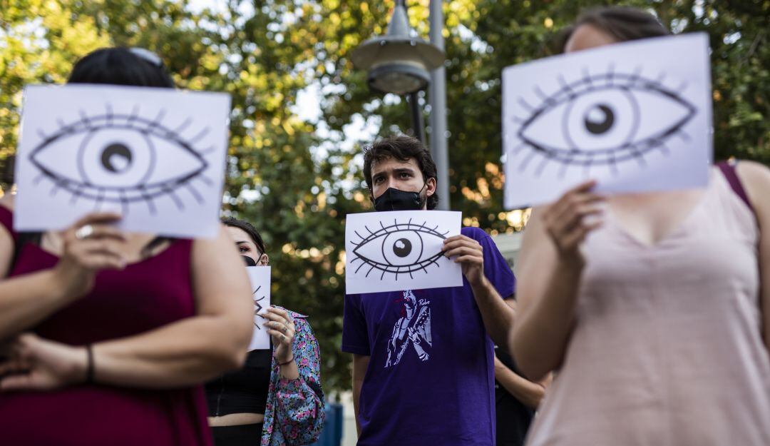Manifestación a favor de refugiados en Madrid