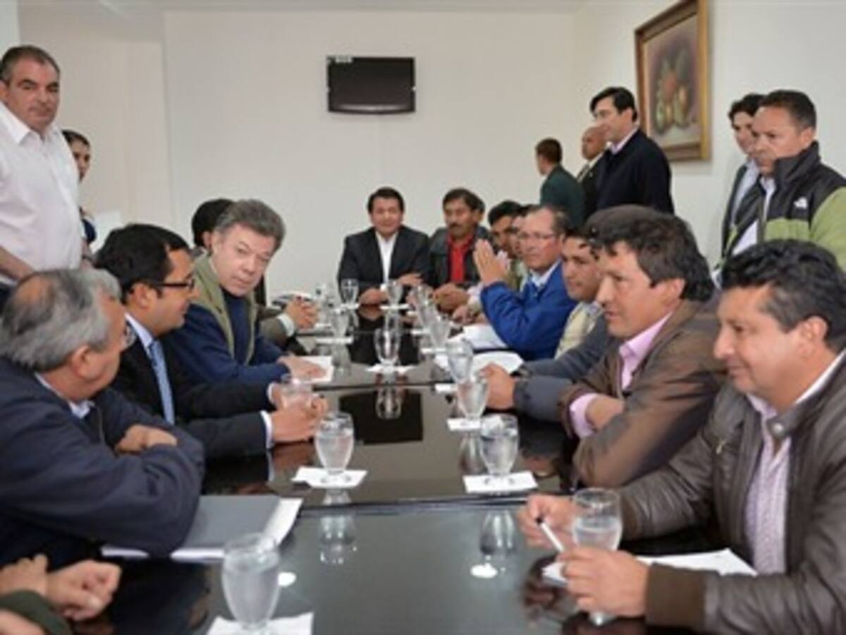 Santos dice que no hay razón para anunciar un nuevo paro agrario