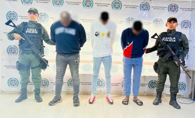 Capturados presuntos secuestradores | Foto: Policía