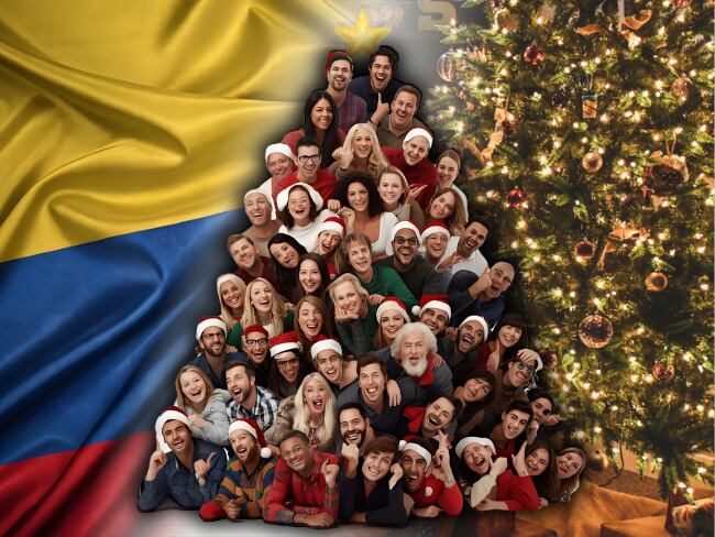 Colombia inaugura el primer árbol navideño humano HOY: Casi 1.000 familias participarán // Caracol Radio