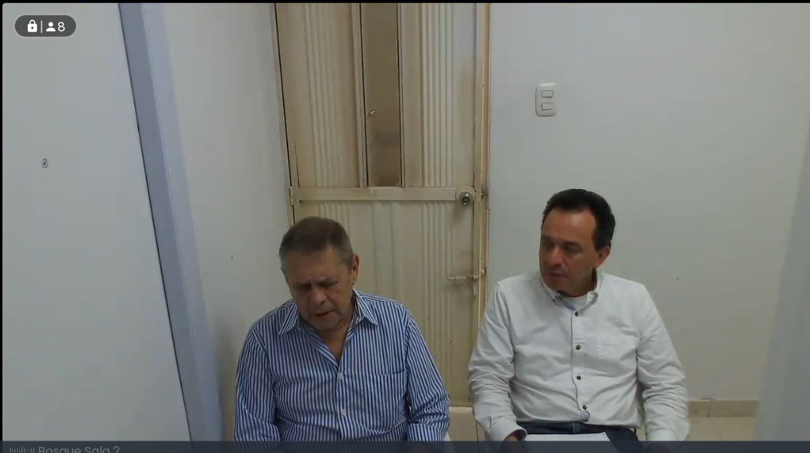 Carlos Mattos en compañía de su abogado Jesús Yepes