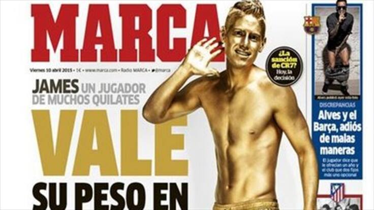 James Rodríguez está en la portada de Marca