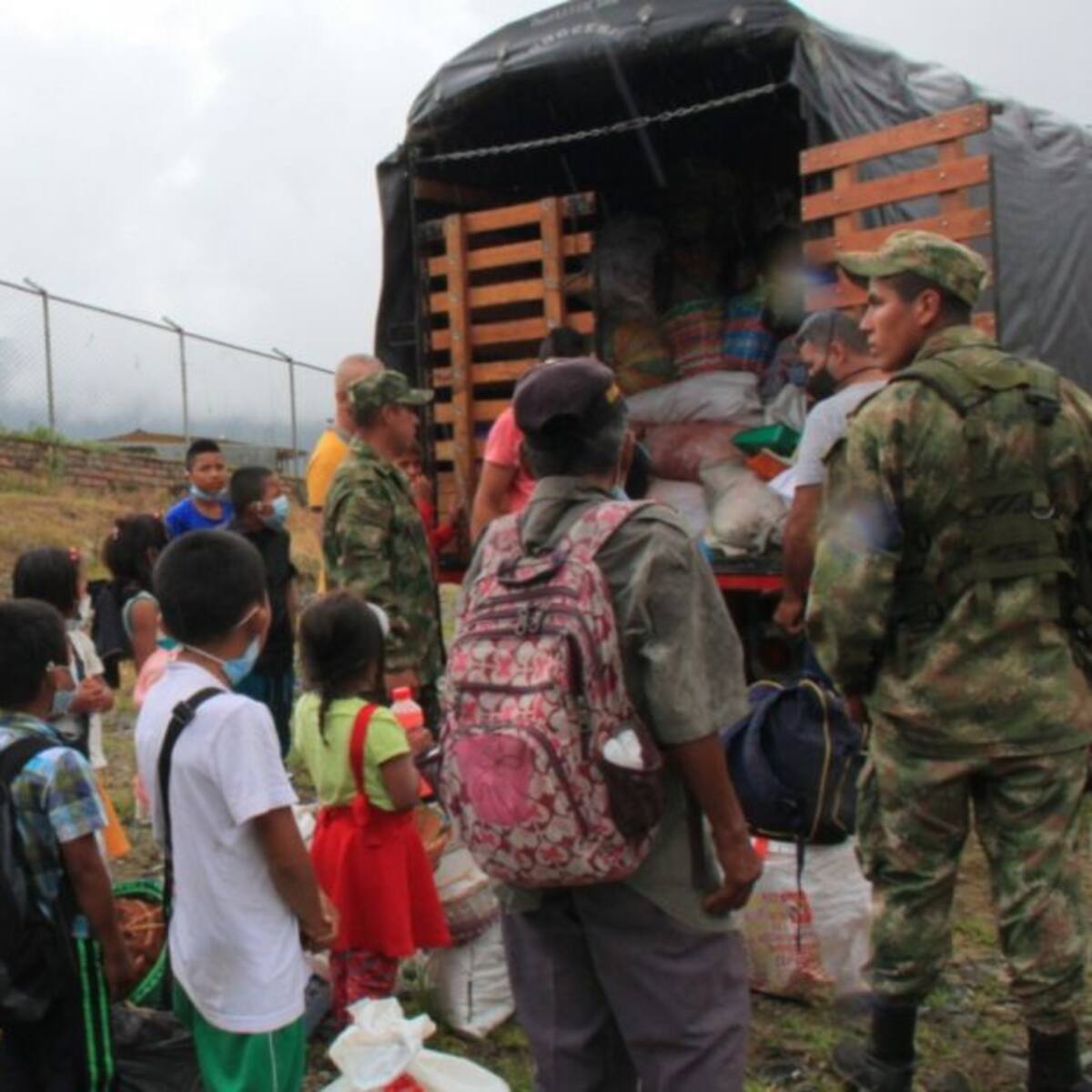 Grupo de indígenas retornó desde Cali hasta Pueblo Rico, Risaralda