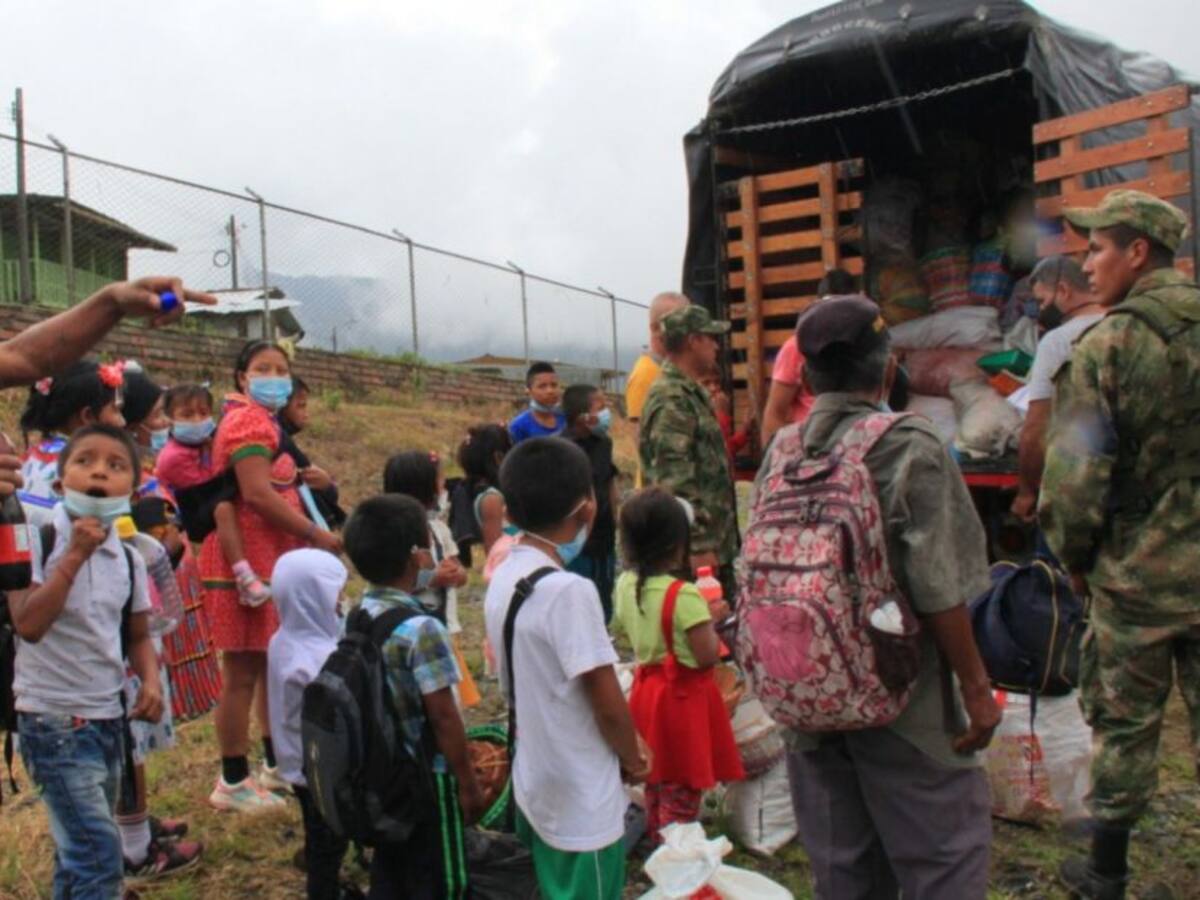 Grupo de indígenas retornó desde Cali hasta Pueblo Rico, Risaralda