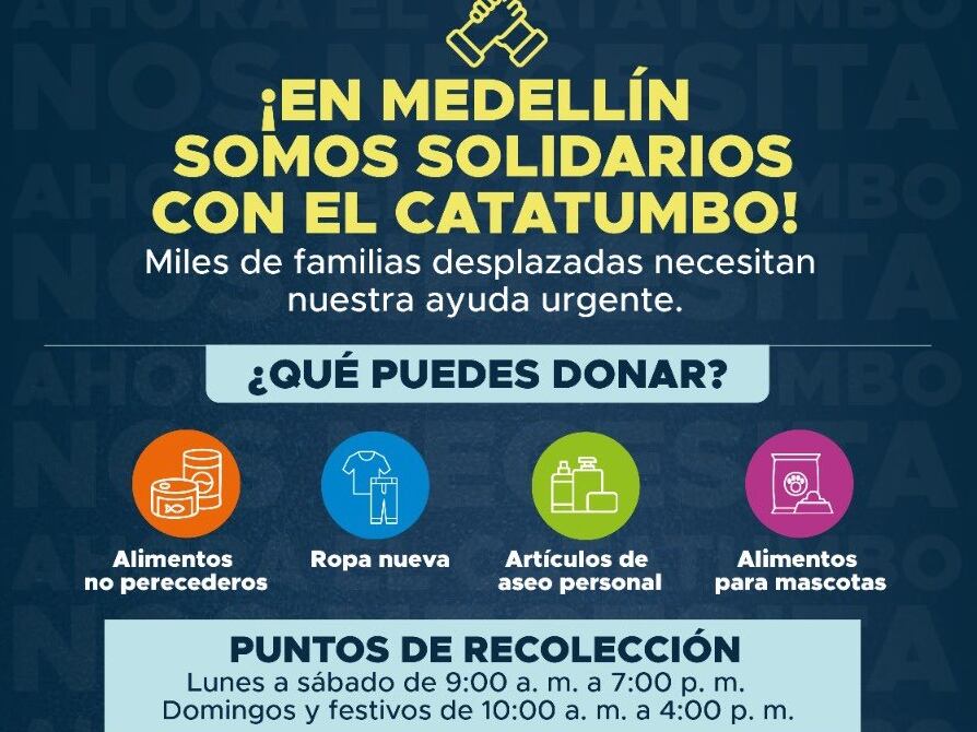 Lugares y horarios para las donaciones