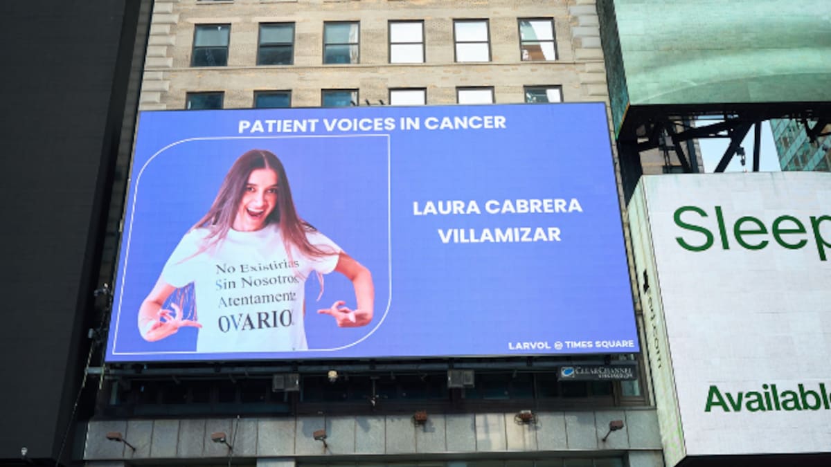 Laura Cabrera, la colombiana que llevó su testimonio de lucha contra el cáncer a Times Square