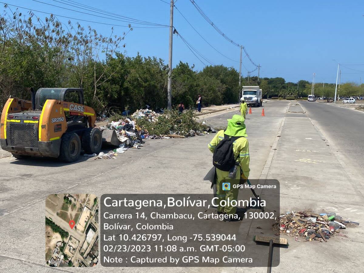 Distrito de Cartagena realizó supervisión a intervenciones en aseo